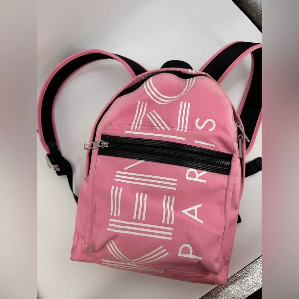 Kenzo Paris Logo Pink Backpack - Picture 6 of 12